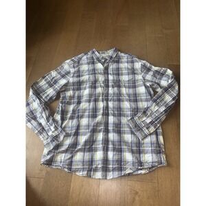 Columbia Shirt Mens L Multicolor Plaid Long Sleeve Classic Collared Button-Down